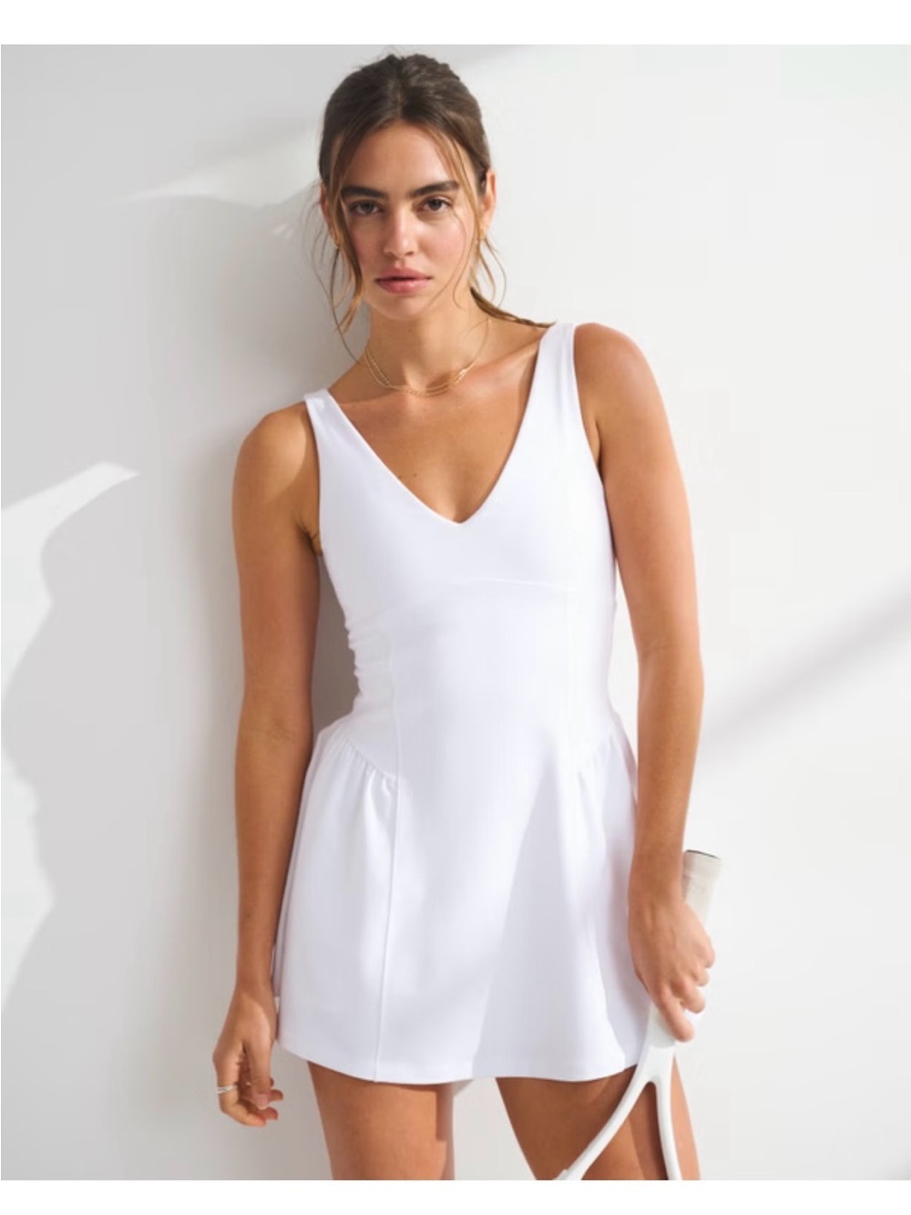 Abercrombie White V-Neck Athletic Dress - NWT